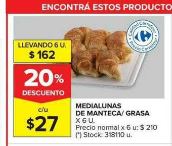 Carrefour Market Medialunas De Manteca O Grasa oferta