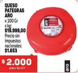 Makro Aro queso pategras oferta
