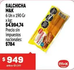 Makro M&K salchicha oferta