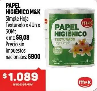 M&K papel higiénico