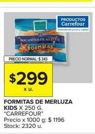 Carrefour Market Formitas De Merluza Kids oferta