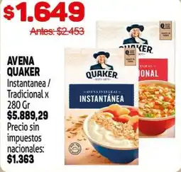 Makro Quaker avena instantanea oferta