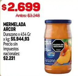 Makro Arcor mermelada durazno oferta