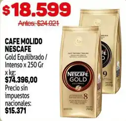 Makro Nescafe cafe molido gold equilibrado / intenso oferta