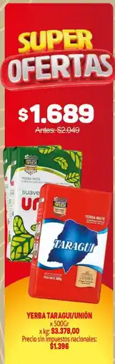 Makro Taragui yerba mate oferta