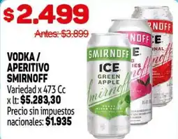 Makro Smirnoff vodka aperitivo oferta