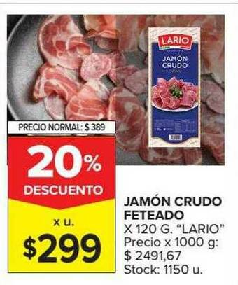 Carrefour Market Jamón Crudo Feteado oferta