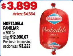 Makro Paladini mortadela familiar oferta