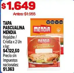Makro Mendia tapa pascualina oferta