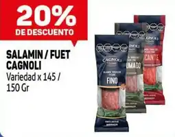 Makro Cagnoli salamin / fuet oferta