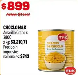 Makro M&K choclo amarillo grano oferta