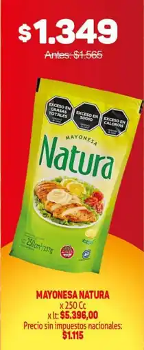Makro Natura mayonesa oferta