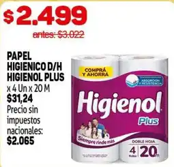 Makro Higienol papel higienico d/h plus oferta