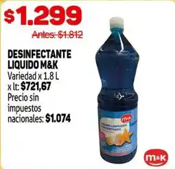Makro M&K desinfectante liquido oferta