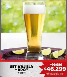 Makro Set vajilla "aro" oferta