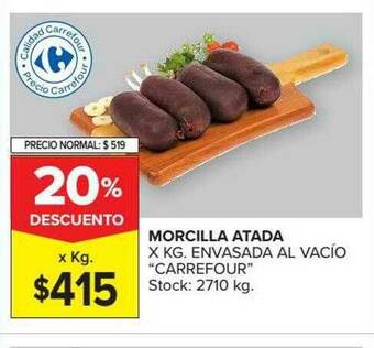 Carrefour Market Morcilla Atada Envasada Al Vacío oferta