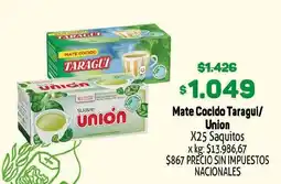 Makro Taragui mate cocido / Union mate cocido suave oferta