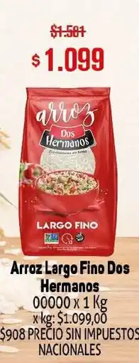 Makro Dos Hermanos arroz largo fino oferta