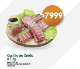 Supermercados Buenos Días Costilla de Cerdo oferta