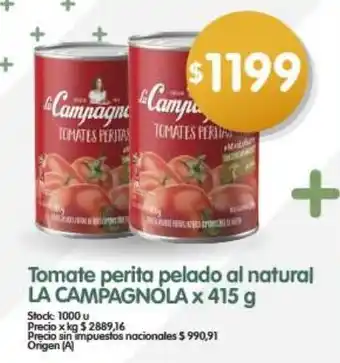 La campagnola tomate perita pelado al natural