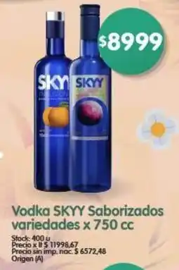 Supermercados Buenos Días Skyy vodka saborizados oferta