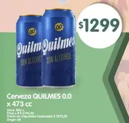 Supermercados Buenos Días Quilmes cerveza 0.0 oferta