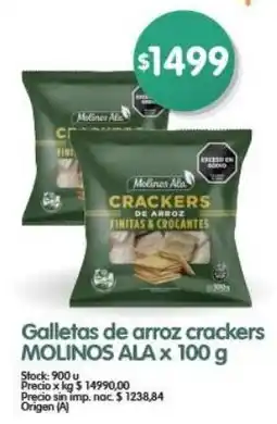 Supermercados Buenos Días Molinos ala galletas de arroz crackers oferta