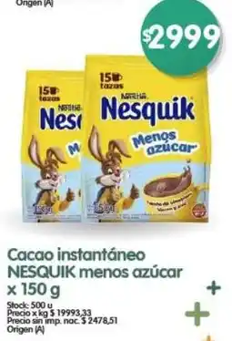 Supermercados Buenos Días Nesquik cacao instantáneo menos azúcar oferta