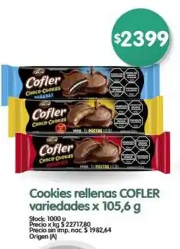 Supermercados Buenos Días Cofler cookies rellenas oferta