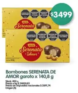 Supermercados Buenos Días Serenata bombones de amor oferta