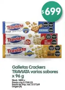 Supermercados Buenos Días Traviata galletas crackers varios sabores oferta