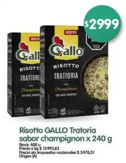 Supermercados Buenos Días Gallo risotto tratoria sabor champignon oferta