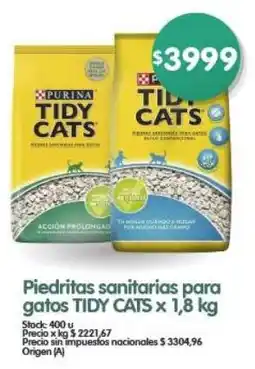 Supermercados Buenos Días Purina piedritas sanitarias para gatos tidy cats oferta