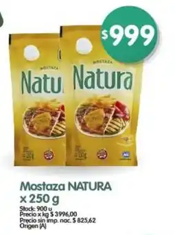 Supermercados Buenos Días Natura mostaza oferta