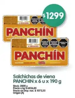Supermercados Buenos Días Panchín salchichas de viena oferta