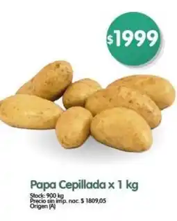 Supermercados Buenos Días Papa Cepillada oferta