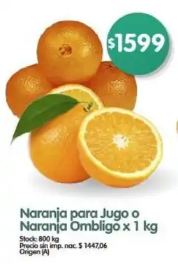 Supermercados Buenos Días Naranja para Jugo o Naranja Ombligo oferta