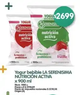 Supermercados Buenos Días La serenisima yogur bebible nutricion activa oferta