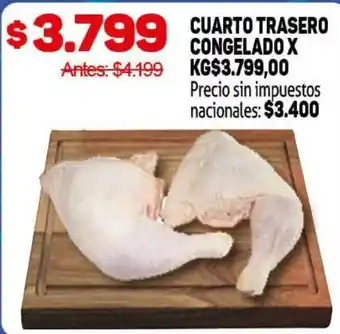 Cuarto trasero congelado