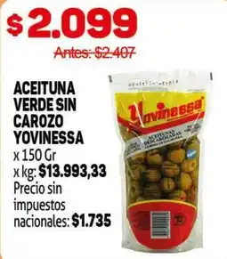 Makro Yovinessa aceituna verde sin carozo oferta
