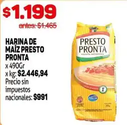 Makro Presto harina de maiz presto pronta oferta