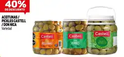 Makro Castell aceitunas / pickles castell / don nica variedad oferta