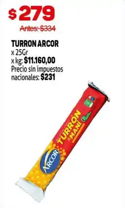 Makro Arcor turron mani oferta
