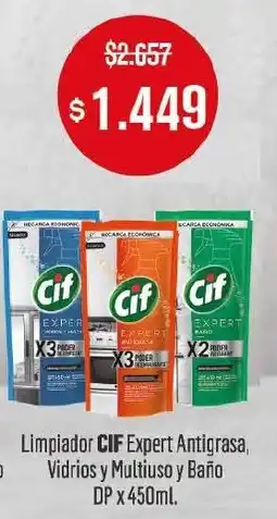 Makro Cif limpiador expert antigrasa vidrios y multiuso y baño oferta