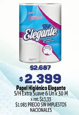 Makro Elegante papel higiénico oferta