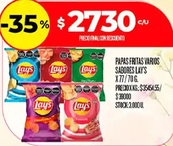 Lays papas fritas varios sabores