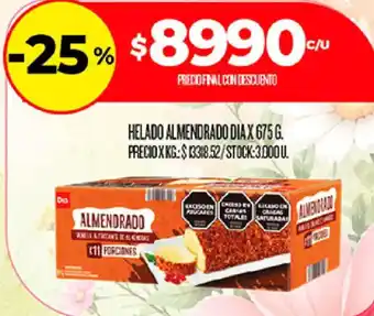 Dia helado almendrado
