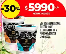 Supermercados DIA Delicious mini bombón americana / dulce de leche oferta
