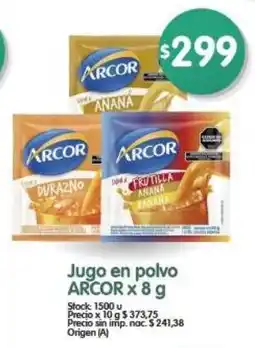 Supermercados Buenos Días Arcor jugo en polvo oferta