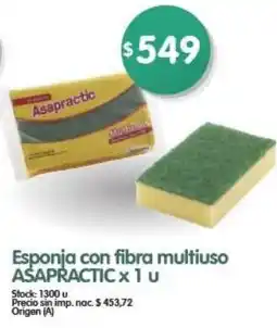 Supermercados Buenos Días Asapractic esponja con fibra multiuso oferta